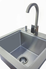 21" Sink with Faucet, Drain, Soap Dispenser