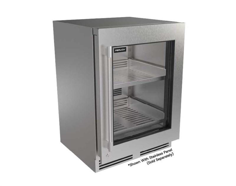 G5 Luxe 24" Premium Glass Door Refrigerator - Factory Right (Adjustable) Hinge - Indoor/Outdoor Rated