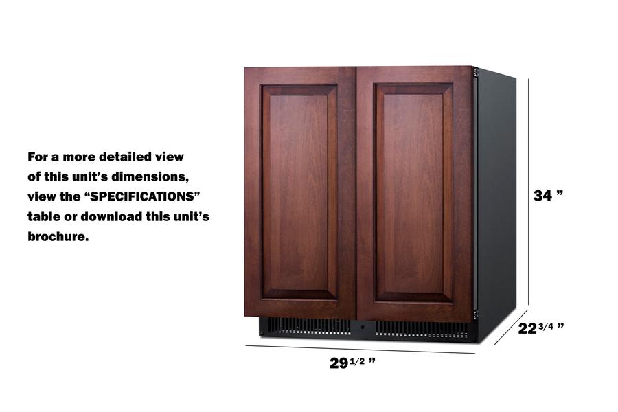 30" Wide Built-in Refrigerator-freezer (panels Not Included)