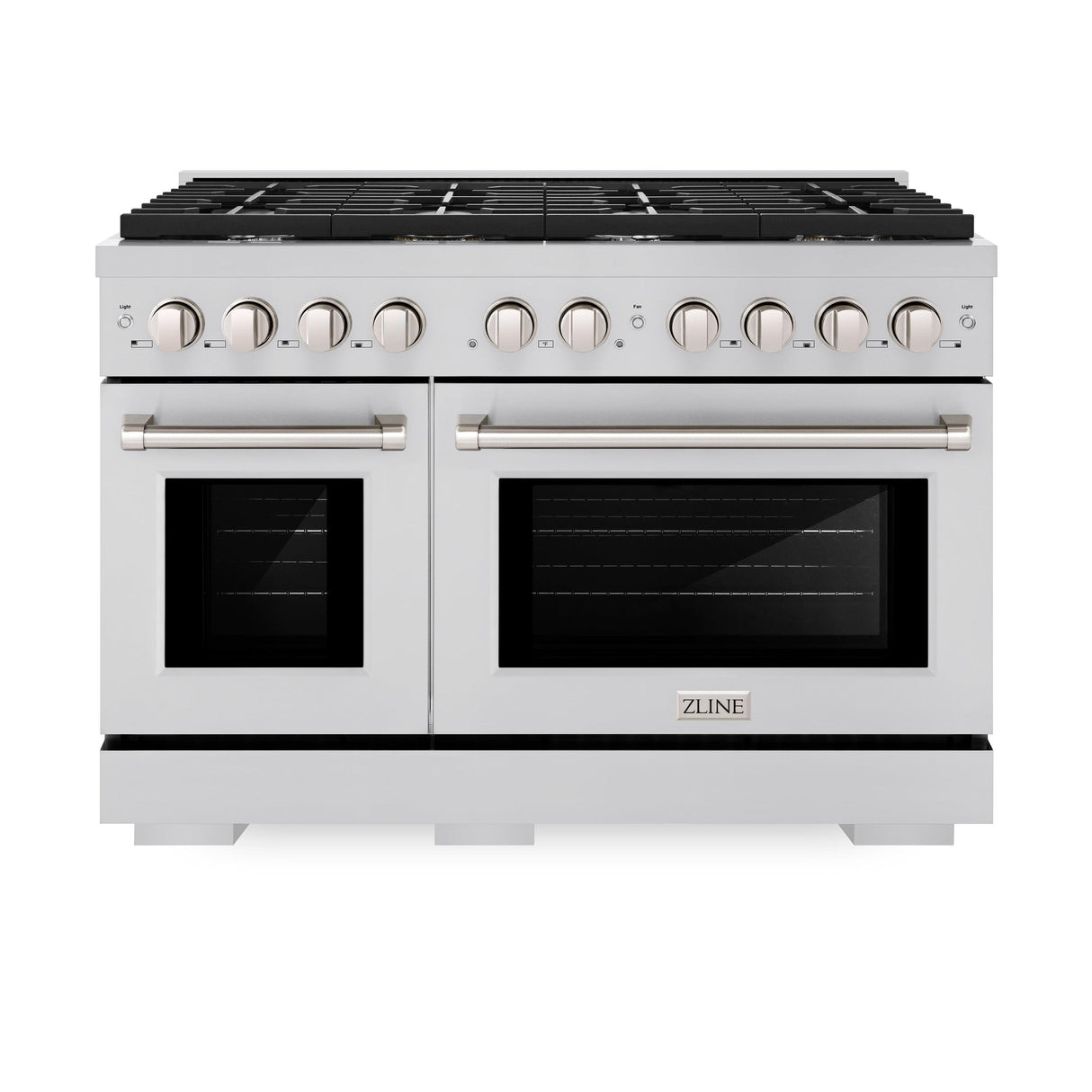 ZLINE 48 in. 6.7 cu. ft. 8 Burner Double Oven Gas Range in Stainless Steel (SGR48)