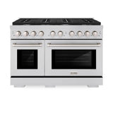 ZLINE 48 in. 6.7 cu. ft. 8 Burner Double Oven Gas Range in Stainless Steel (SGR48)