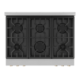 36 Inch Professional Gas Range With Tilt Panel Touch Control In Stainless Steel/bronze  Gordon Ramsay Series