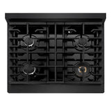 ZLINE 30 in. Paramount Gas Rangetop with 4 Burners and Porcelain Cooktop in Black Stainless Steel (SRTB-30)