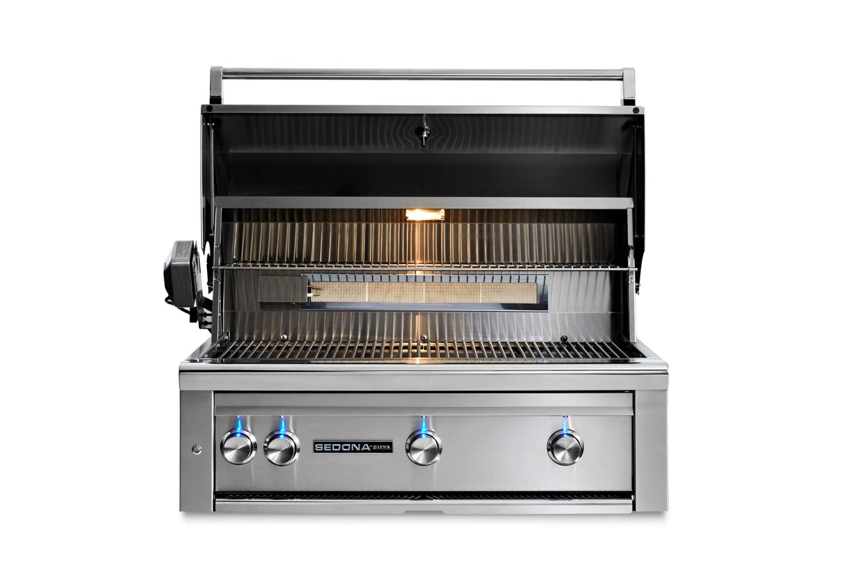 36" Sedona by Lynx Built In Grill with 2 Stainless Steel Burners and ProSear Burner and Rotisserie, LP