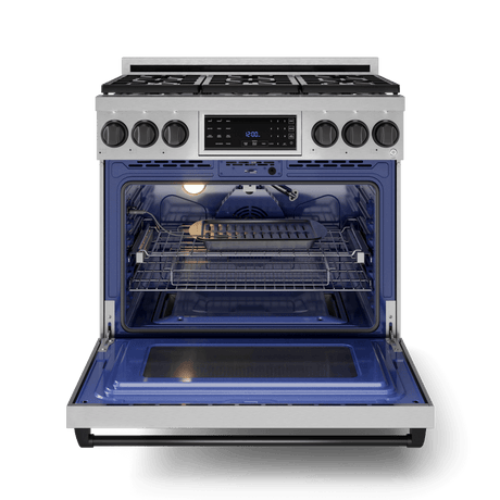 36 Inch Professional Lp Range With Tilt Panel Touch Control In Stainless Steel/black  Gordon Ramsay Series