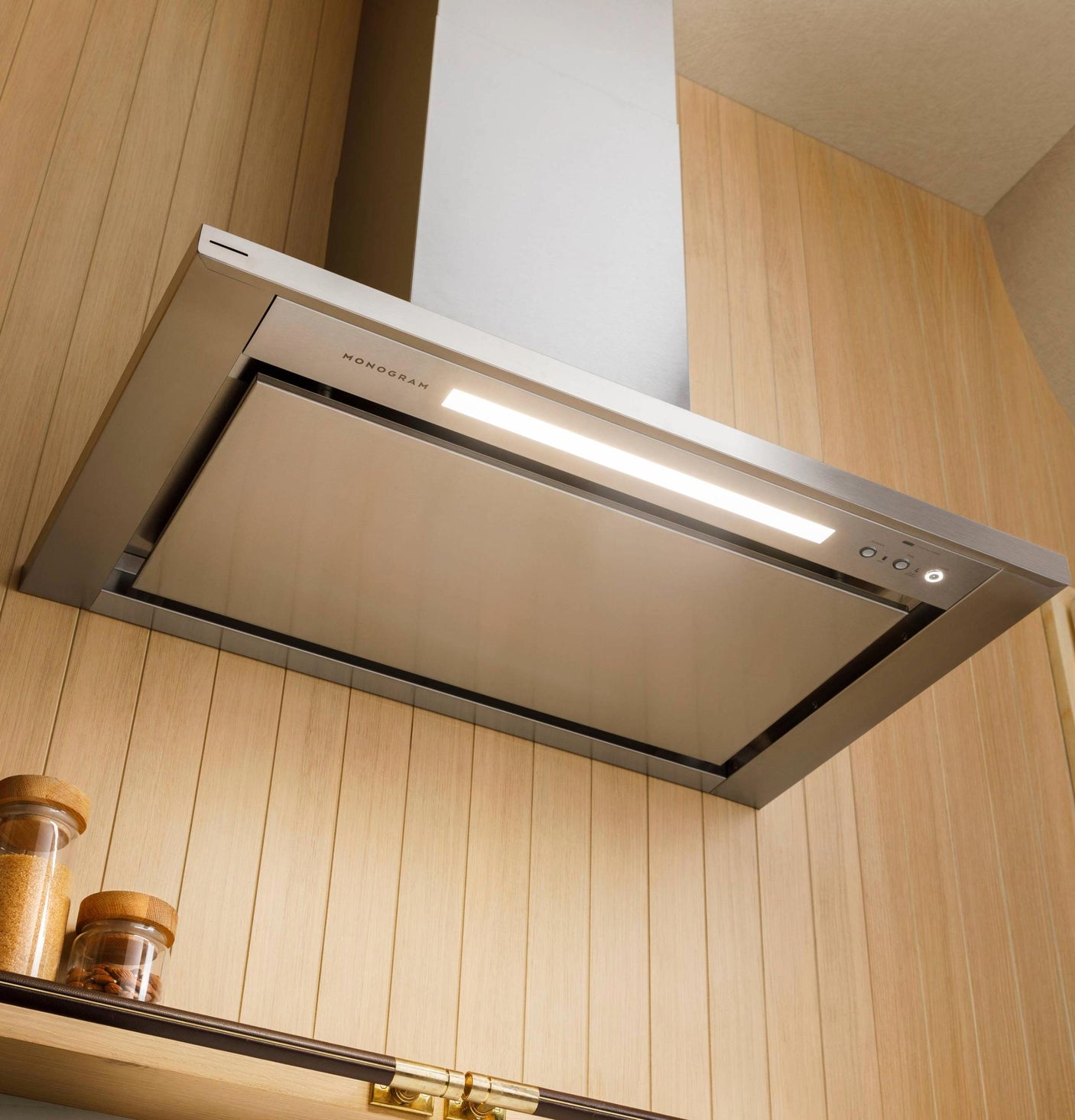 Monogram 48" Island Pyramid Chimney Vent Hood with Air Quality Sensors