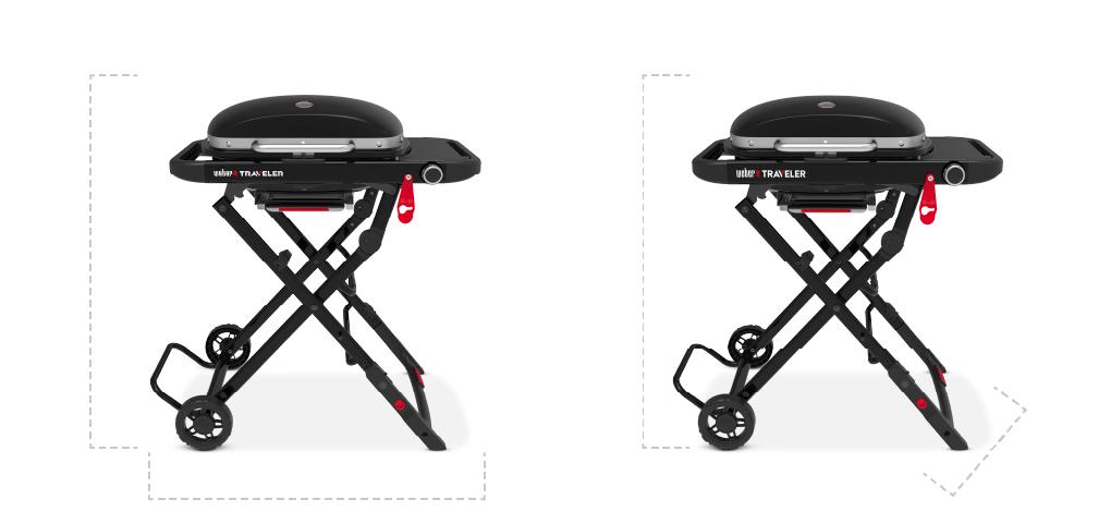 WEBER TRAVELER® COMPACT Portable Gas Grill - Black