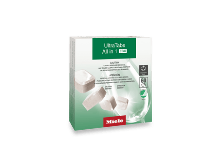 UltraTabs All in 1 ECO, 60 tabs - for best cleaning results, certified with Nordic Swan Ecolabel.