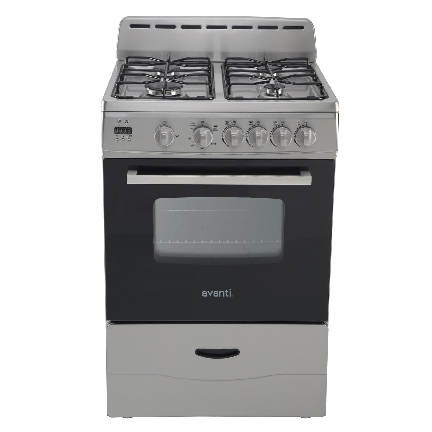Avanti 24" Gas Range - Stainless Steel