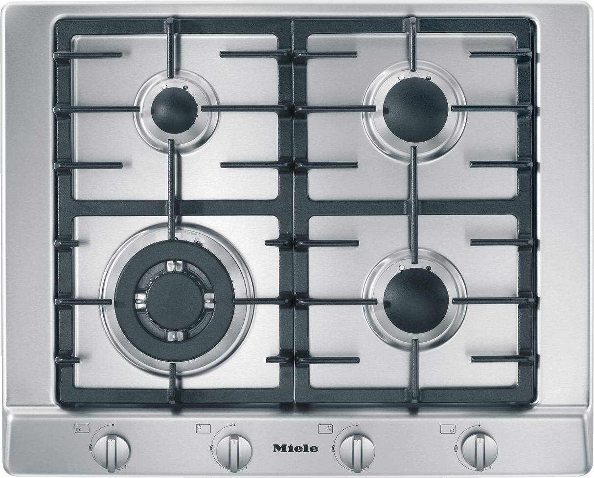 KM 2012 G Stainless steel - Gas cooktop with a mono wok burner for special applications.