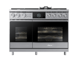 48" Pro Dual-Fuel Steam Range, Silver Stainless Steel, Natural Gas & Liquid Propane