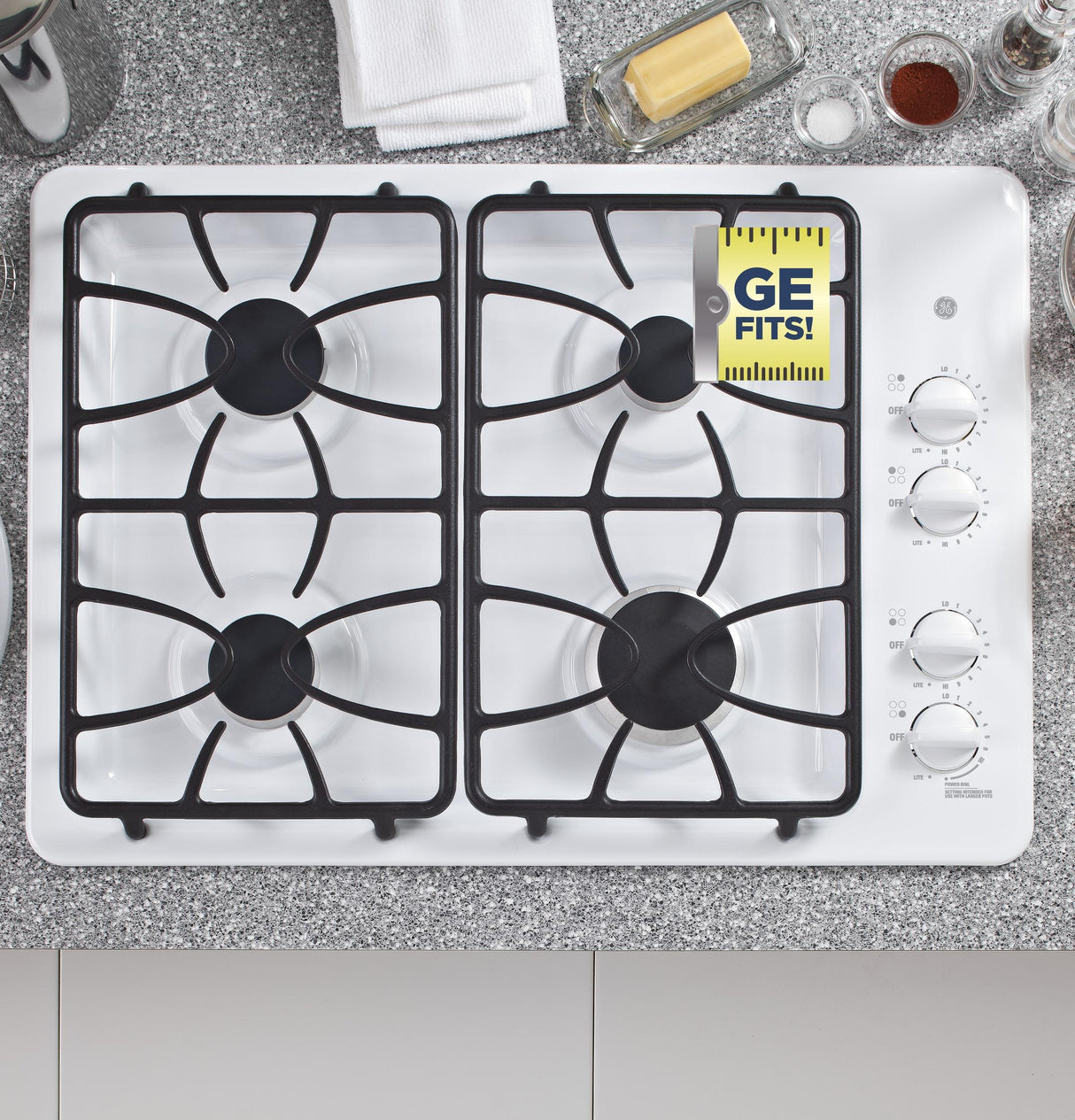 GE® 30" Built-In Gas Cooktop