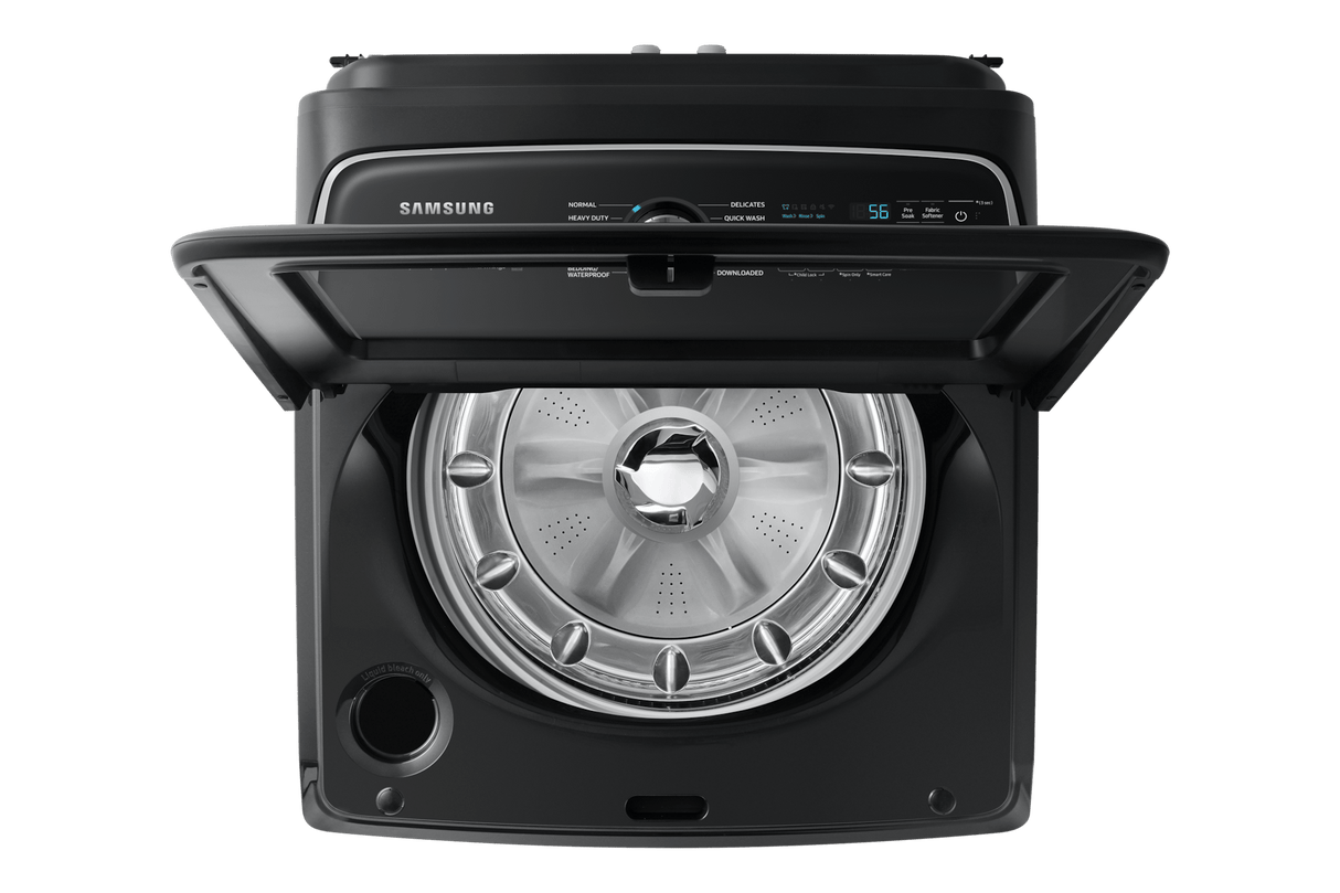 5.4 cu. ft. Extra-Large Capacity Smart Top Load Washer with ActiveWave™ Agitator and Super Speed Wash in Brushed Black