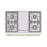 ILVE UND40FQNMPMBG Nostalgie II Noblesse 40 inch Dual Fuel Range (Natural Gas, Solid Door, Midnight Blue, Brass)