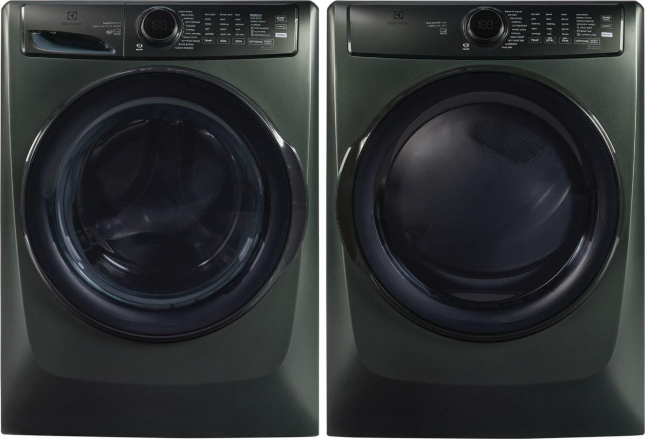 Electrolux Side-by-Side Front Load Washer & Electric Dryer Laundry Pair - Alpine Green
