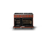 48"W. Sealed Burner Gas Range (Burner: 8b, Finish: Spiced Cider, Trim: Polished Chrome, Fuel: Natural Gas)