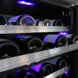 Dual Zone Wine 24" Black Glass RH