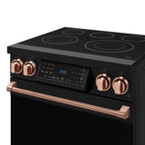30 Inch Professional Electric Range With Tilt Panel Touch Control In Black/rose Gold  Gordon Ramsay Series