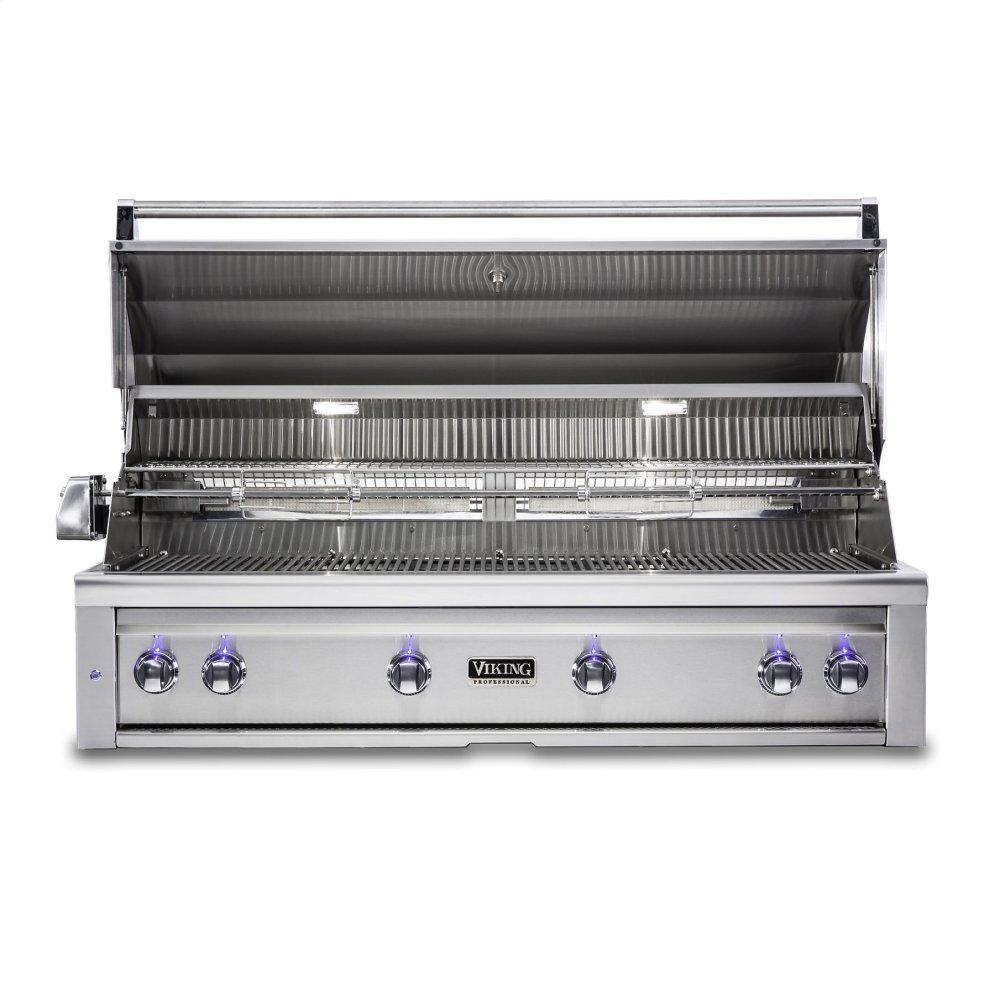 54"W. Built-in Grill with ProSear Burner and Rotisserie, Propane Gas