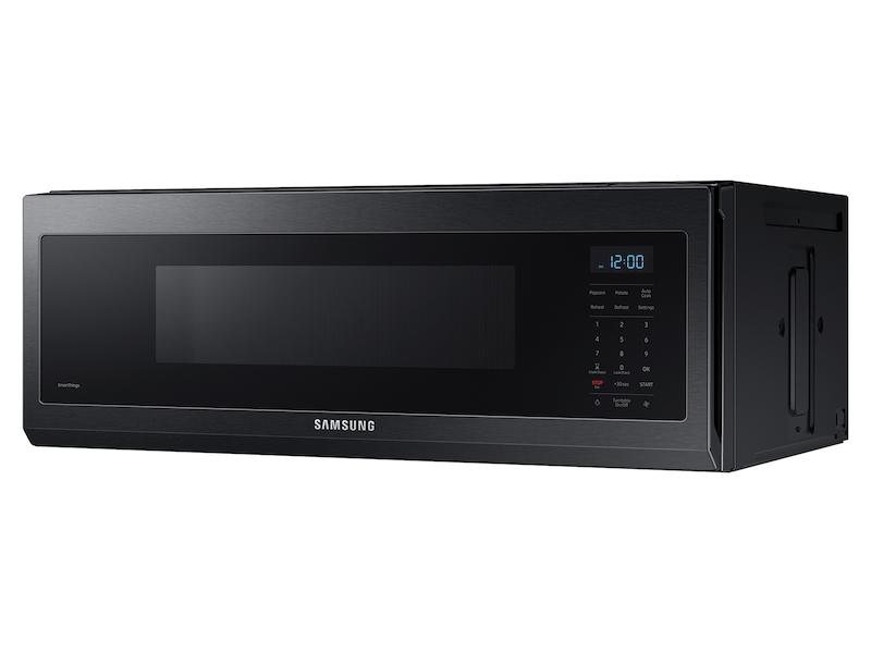 1.1 cu. ft. Smart SLIM Over-the-Range Microwave with 400 CFM Ventilation in Matte Black Steel