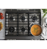 GE Cafe™ Series 30" Slide-In Front Control Dual-Fuel Range with Warming Drawer