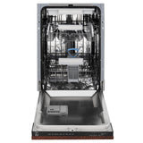 ZLINE 18" Tallac Series 3rd Rack Top Control Dishwasher with Traditional Handle, 51dBa [Color: Hand Hammered Copper]