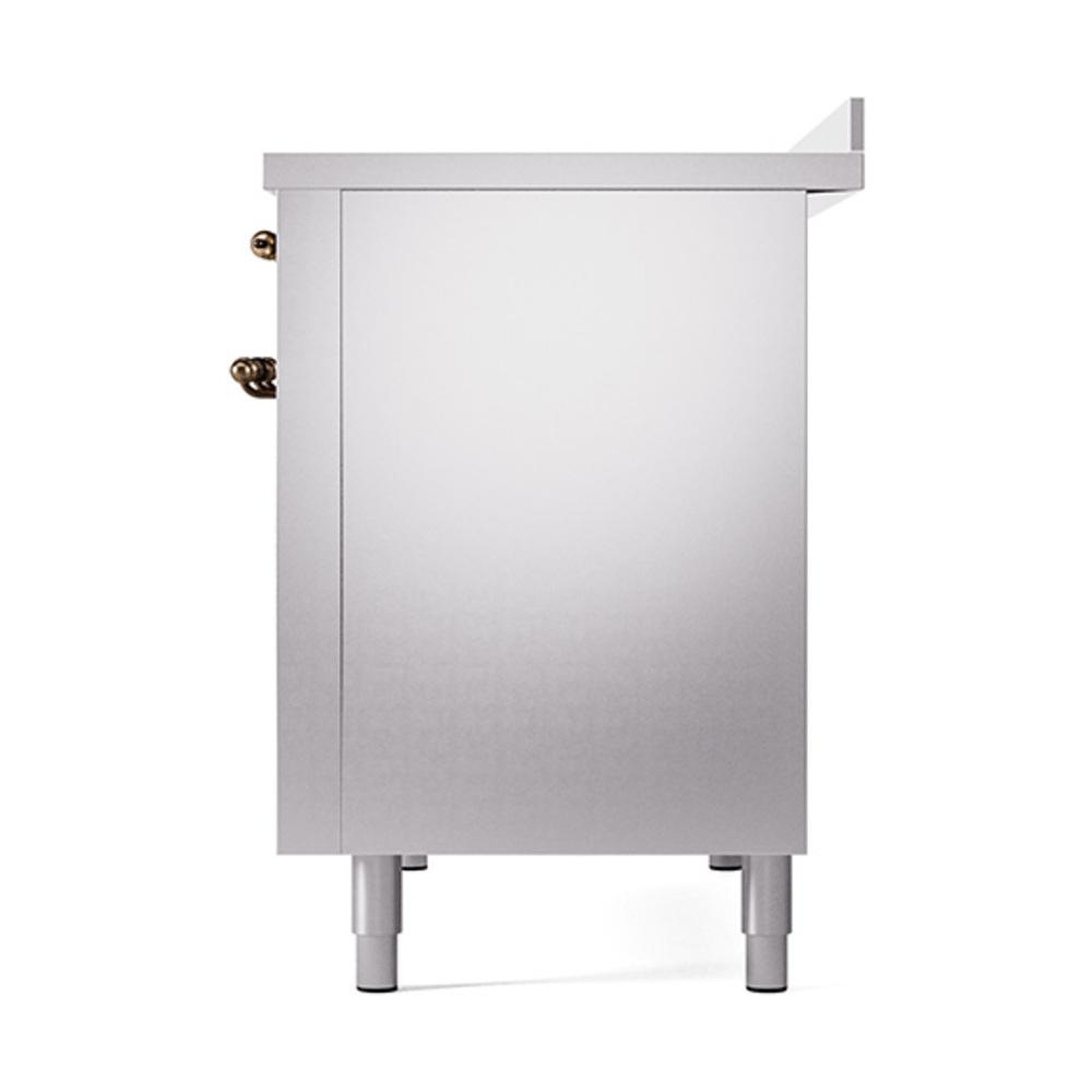 ILVE UNI486QNMPSSB Nostalgie II Noblesse 48 inch Induction Range (Solid Door, Stainless Steel, Burnished)