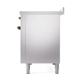 ILVE UNI486QNMPSSB Nostalgie II Noblesse 48 inch Induction Range (Solid Door, Stainless Steel, Burnished)