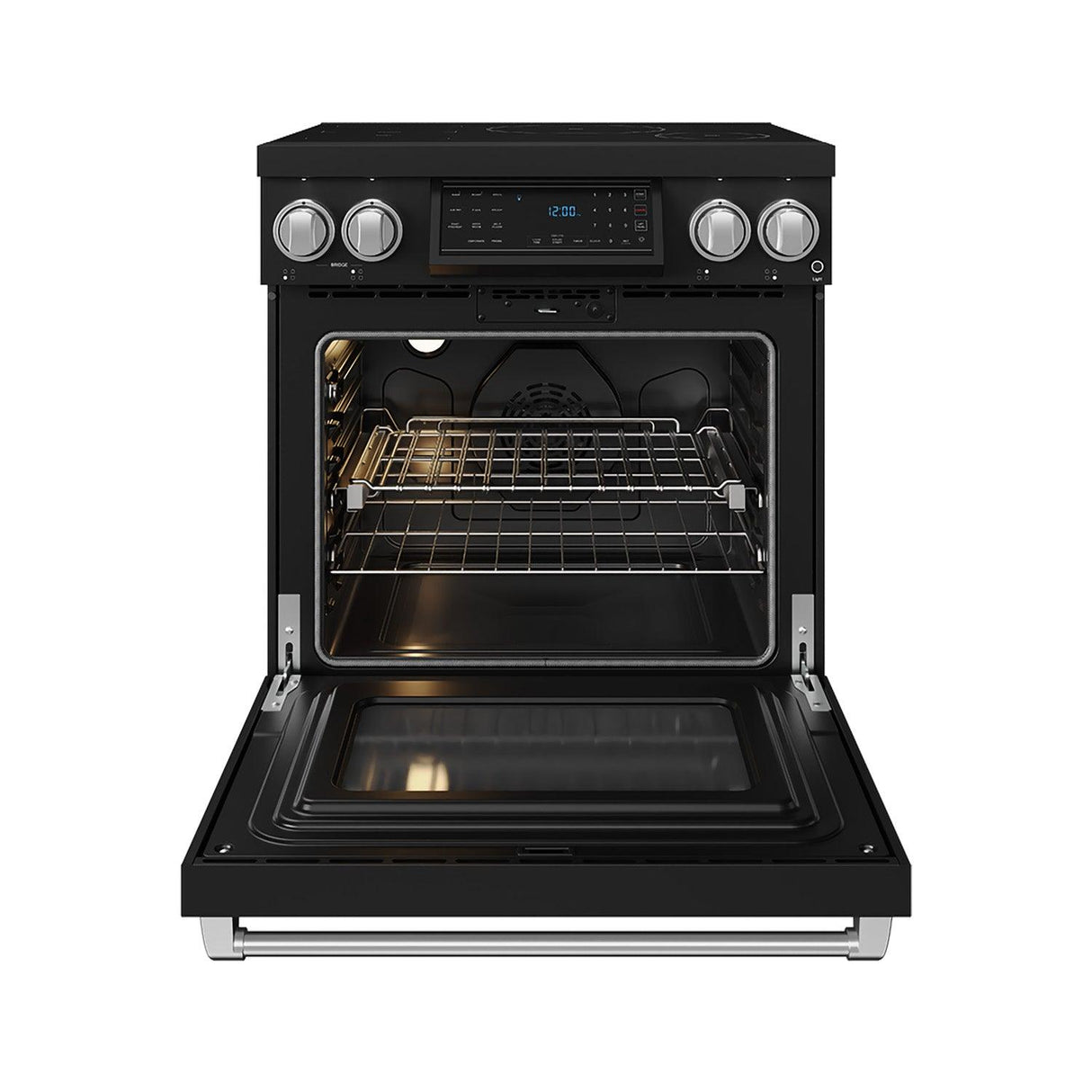 30 Inch Professional Induction Range With Tilt Panel Touch Control In Black and Stainless Steel  Gordon Ramsay Series
