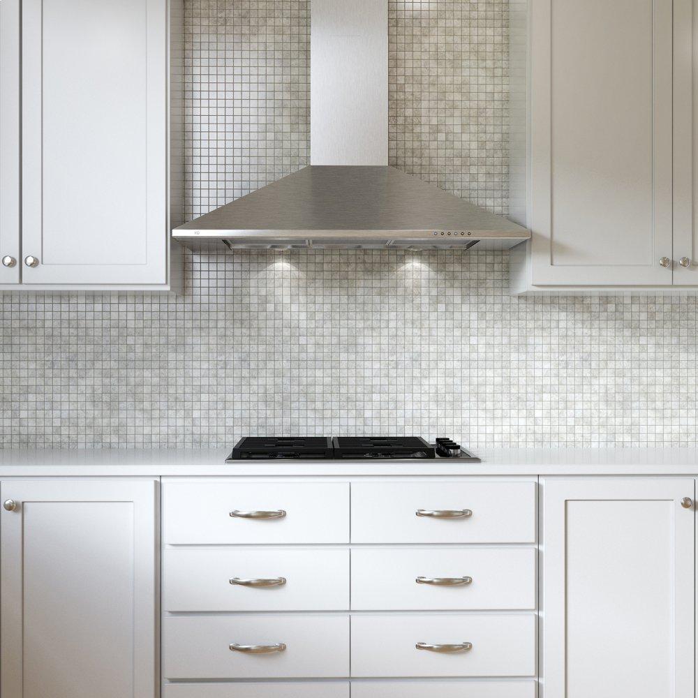24" 600 CFM Italian Made Wall Mount Chimney Range Hood Stainless