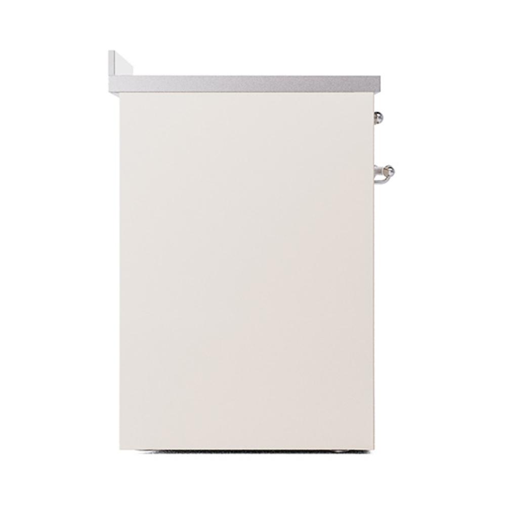 ILVE UNI304QNMPAWC Nostalgie II Noblesse 30 inch Induction Range (Solid Door, Antique White, Chrome)