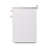 ILVE UNI304QNMPWHP Nostalgie II Noblesse 30 inch Induction Range (Solid Door, White, Copper)