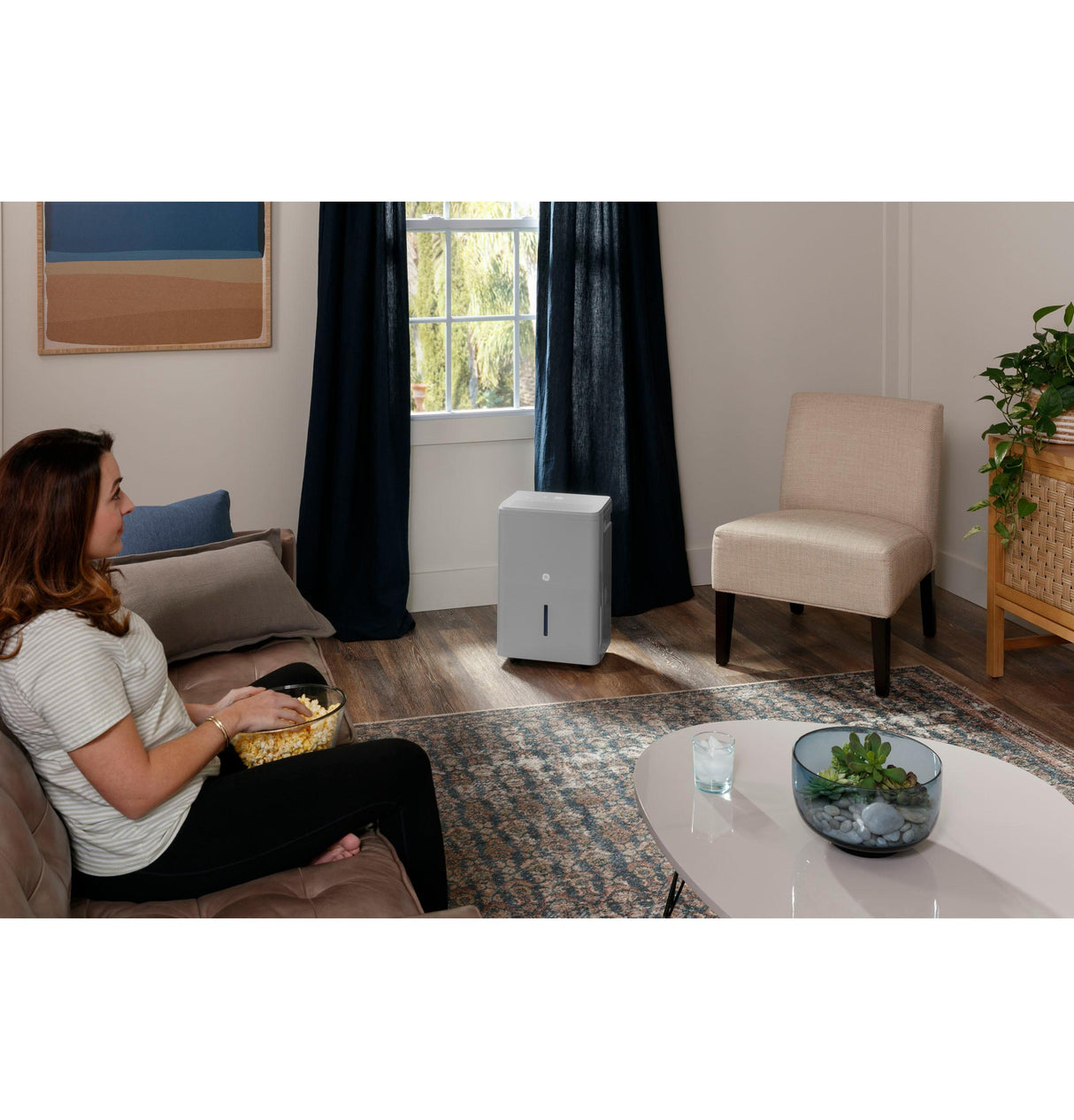 GE® ENERGY STAR® 50 Pint Portable Dehumidifier with Smart Dry for Wet Spaces