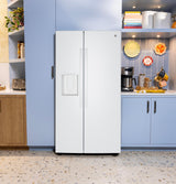 GE® 23.6 Cu. Ft. Counter-Depth Side-By-Side Refrigerator with Extra Tall Dispenser and In-Door Icemaker