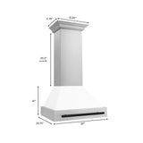 ZLINE 30 in. Autograph Edition Stainless Steel Range Hood with White Matte Shell and Accents (8654STZ-WM30) [Color: Matte Black]