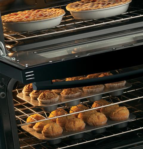GE® 30" Free-Standing Gas Double Oven Range with Convection