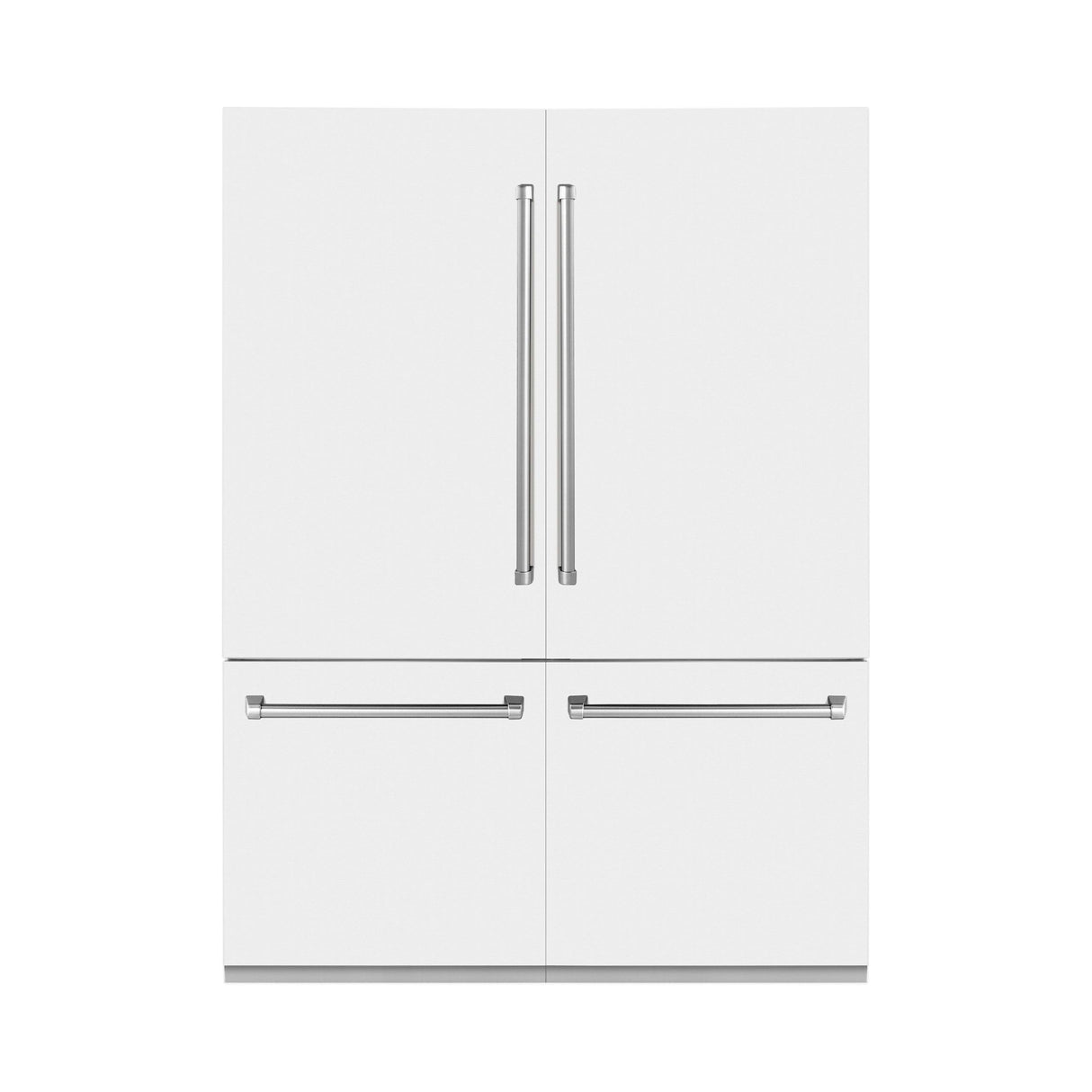 ZLINE 60" 32.2 cu. ft. Built-In 4-Door French Door Refrigerator with Internal Water and Ice Dispenser in White Matte (RBIV-WM-60)