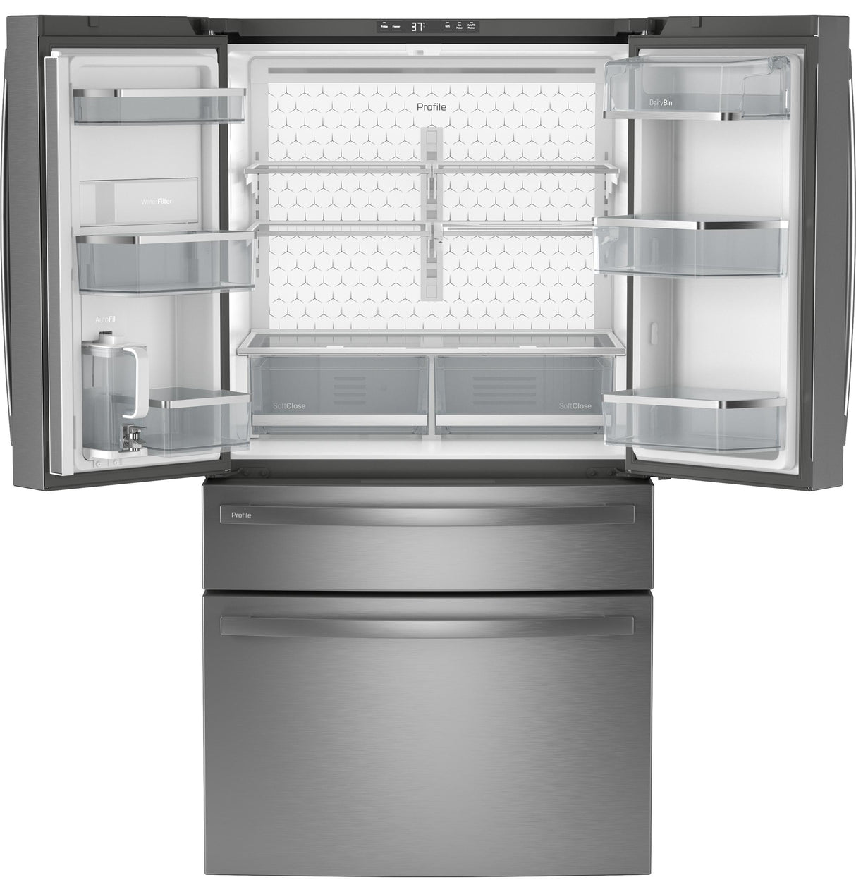 GE Profile™ ENERGY STAR® 23.2 Cu. Ft. Smart Counter-Depth Fingerprint Resistant 4-Door French-Door Refrigerator