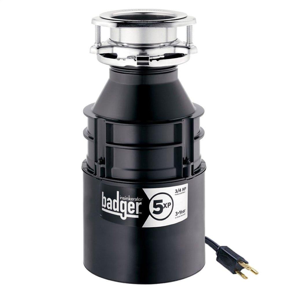 Badger 5XP Garbage Disposal with Cord, 3/4 HP