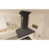ZLINE 42" Designer Series Wooden Island Range Hood with Crown Molding (KBiCC-42)