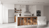 100 Series, free-standing fridge-freezer with freezer at bottom, Brushed steel (with anti-fingerprint), Total No Frost