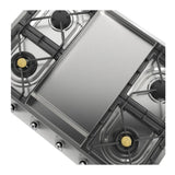 ILVE UHCP965FNSSC Nostalgie II 36 inch Built-In Gas Cooktop with Griddle, in Stainless Steel (Natural Gas, Chrome)