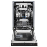 ZLINE 18" Tallac Series 3rd Rack Top Control Dishwasher with Traditional Handle, 51dBa [Color: Black Stainless Steel]