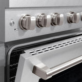 ZLINE 48 in. 6.7 cu. ft. 8 Burner Double Oven Gas Range in DuraSnow' Stainless Steel (SGRS-48)