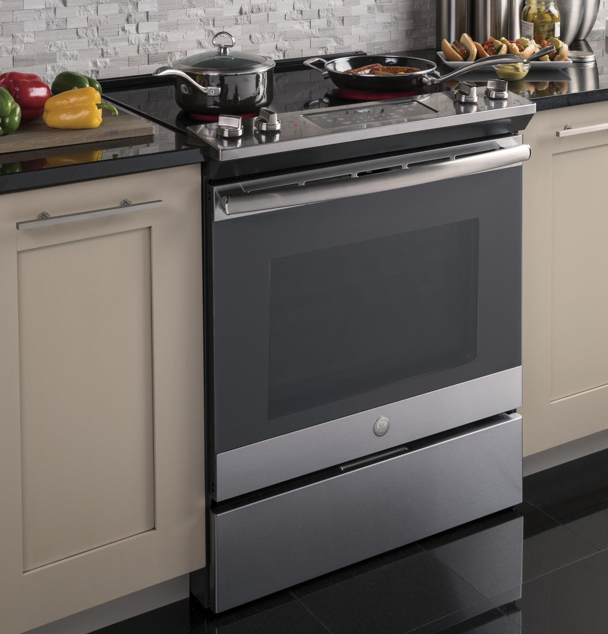 GE® 30" Slide-In Electric Range