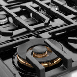 ZLINE 36 in. 5.2 cu. ft. 6 Burner Gas Range with Convection Gas Oven in Stainless Steel with White Matte Door (SGR-WM-36)