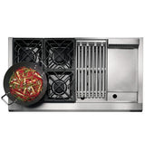 GE Monogram® 48" Professional Gas Cooktop with 4 Burners, Grill, and Griddle( Liquid Propane)