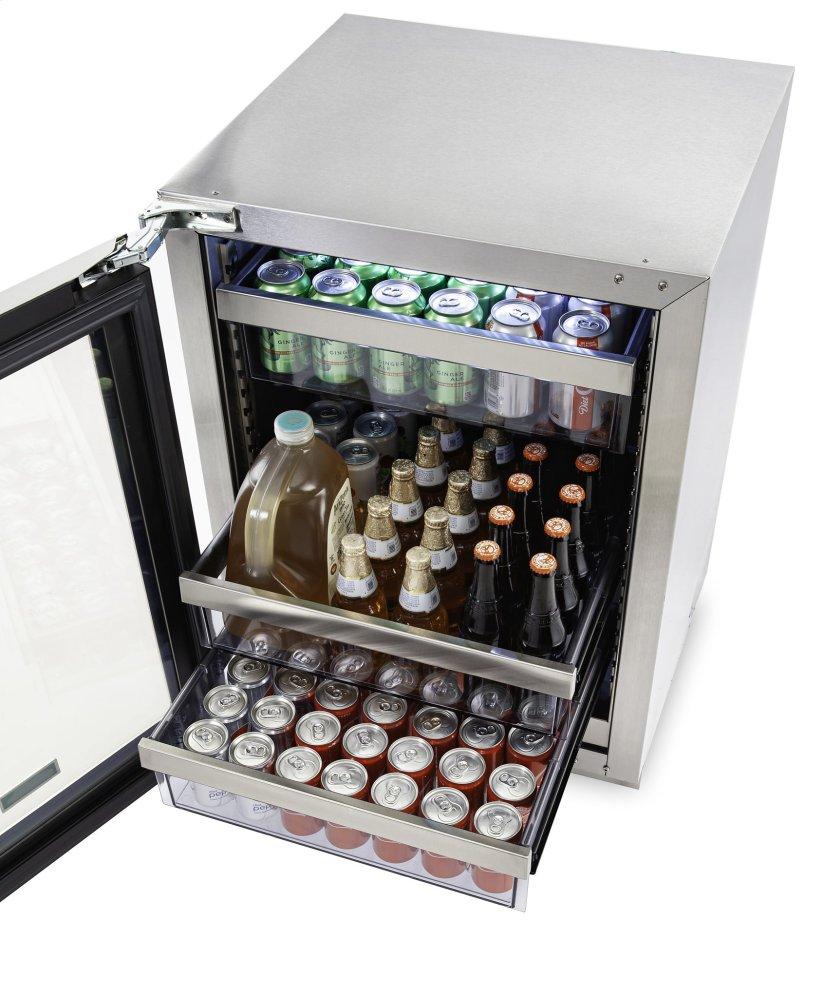 24"W. Stainless Steel Interior Undercounter Refrigeration - VURE