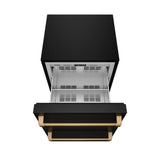 24 Inch Undercounter Built-in / Freestanding Drawer Freezer - Black/bronze  Gordon Ramsay Series