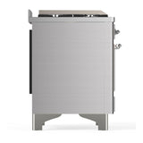 ILVE UM60FNR3SSCLP Majestic III 60 inch Dual Fuel Range with 9 Burners and Griddle, Dual Function Burner up to 25,000 BTU (Liquid Propane, Triple Glass Door, Stainless Steel, Chrome)